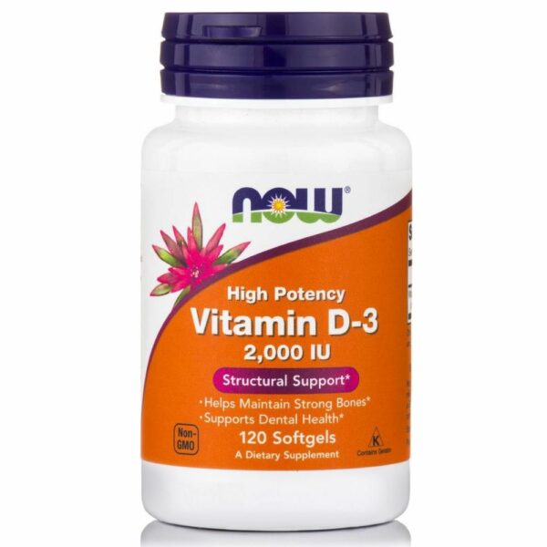 Now Foods Vitamin D-3 (2000 Iu) - (120 Softgels)