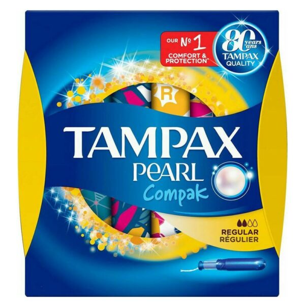 Tampax Compak Pearl Regular Για Κανονική Ροή 16 Τεμάχια