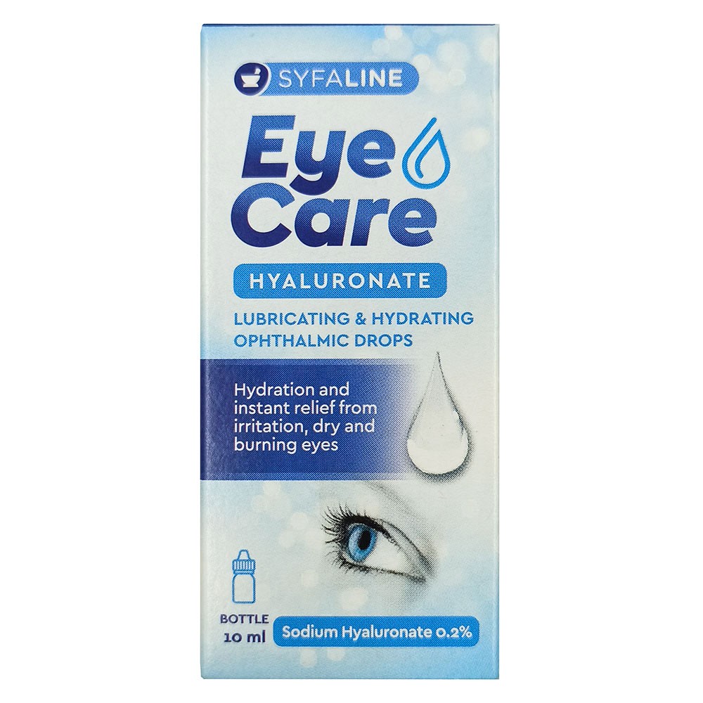 Syfaline Eye Care Hyaluronate Οφθαλμικές Σταγόνες Με Υαλουρονικό Οξύ Για Ξηροφθαλμία 10ml