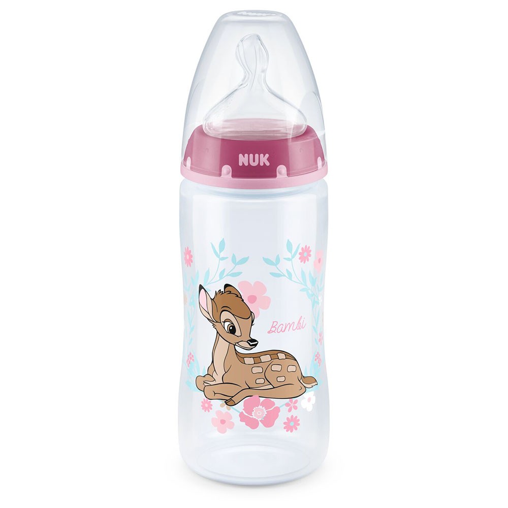 Nuk Μπιμπερό First Choice+ Temperature Control Disney Bambi Θηλή Σιλικόνης 6-18m Μεσαία Οπή 300ml