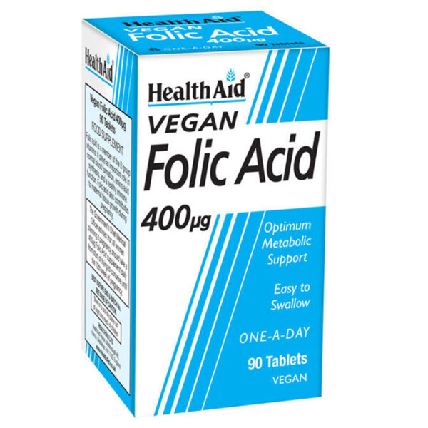 Health Aid Folic Acid 400μg 90 Ταμπλέτες
