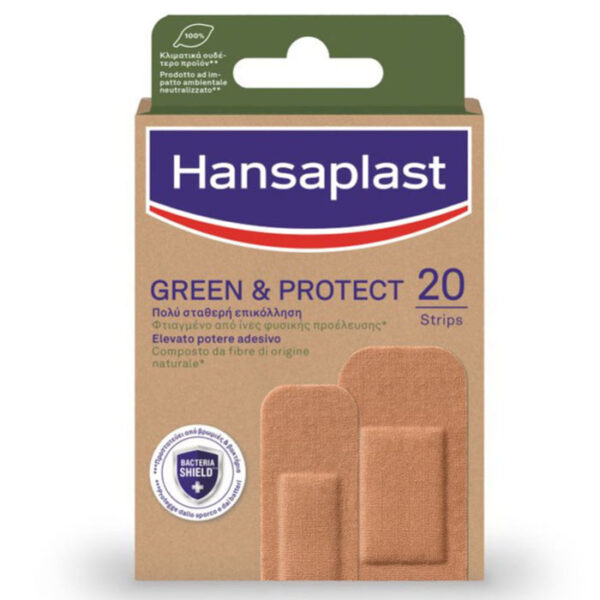 Hansaplast Αυτοκόλλητα Επιθέματα Green & Protect 20 Τεμάχια