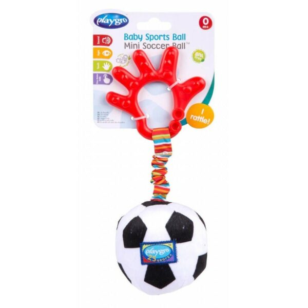 Playgro Baby Sport Balls Mini Soccer Ball Με Μασητικό 0m+, 1τεμ