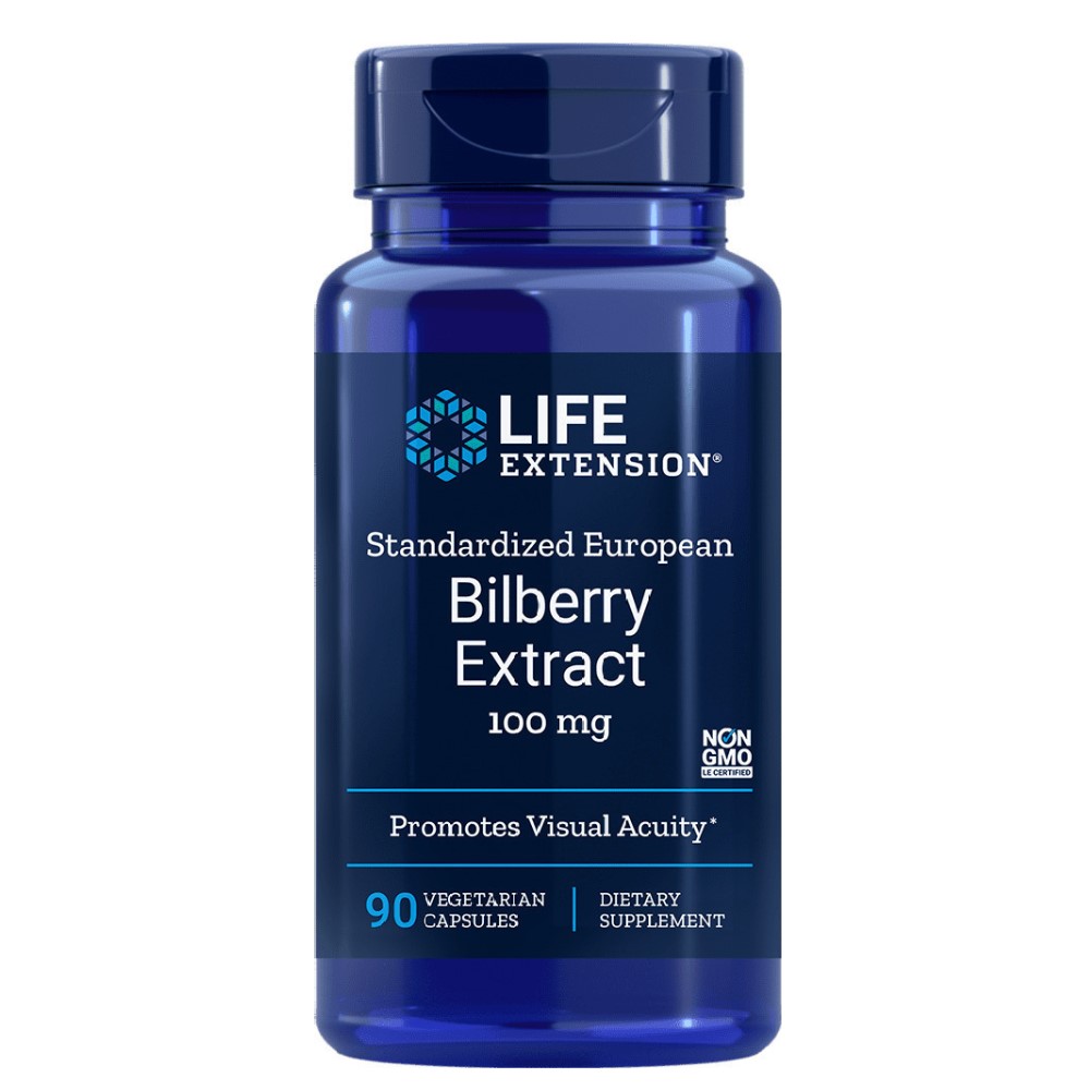 Life Extension Std.European Bilberry Extract 100Mg 90 Veg.Caps