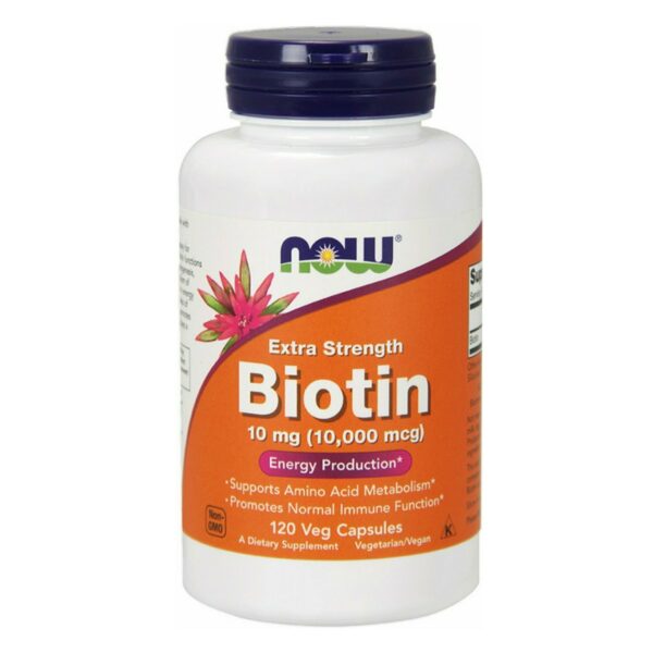 Now Biotin 10 Mg (10,000 Mcg) Extra Strength - 120 Κάψουλες
