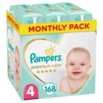 Pampers Premium Care No4(9-14kg) Monthly Pack 168τμχ