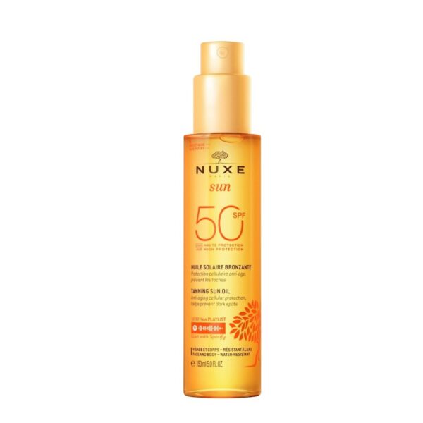 Nuxe Sun Λάδι Μαυρισματος Για Προσωπο & Σωμα Tanning Oil Spf50 Nέο 150ml