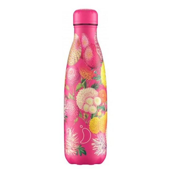 Chilly's Μπουκάλι Θερμός Floral / Pink Pompoms 500ml