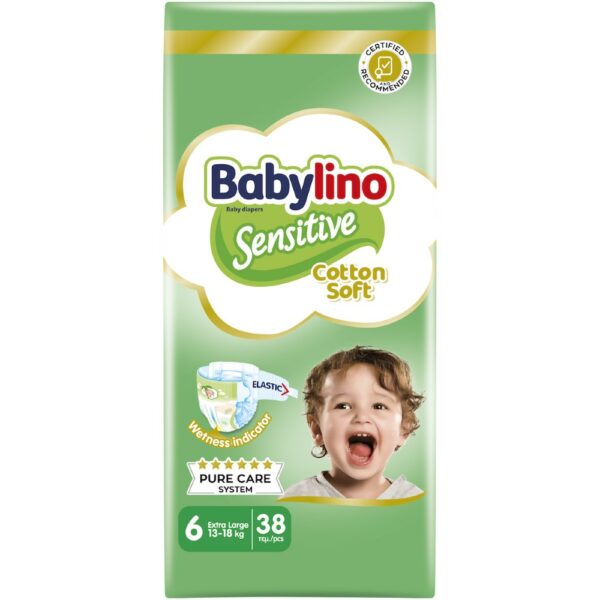 Babylino Sensitive Cotton Soft Πάνες No6 (13-18kg) 38τμχ