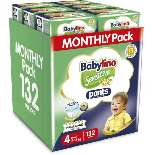 Babylino Pants No4 Cotton Soft Monthly Pack 132τμχ