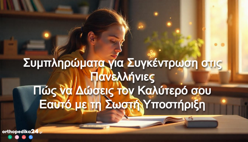 Συμπληρώματα για Συγκέντρωση στις Πανελλήνιες: Πώς να Δώσεις τον Καλύτερό σου Εαυτό με τη Σωστή Υποστήριξη