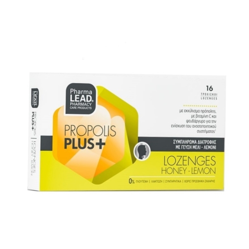 Pharmalead Propolis Plus+ Παστίλιες για Παιδιά & Ενήλικες Μέλι & Λεμόνι 16Tεμ