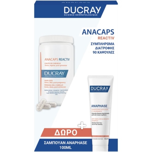 Ducray Promo Σετ Anacaps Expert 90Caps Και Δώρο Ducray Anaphase Chronic 100ml